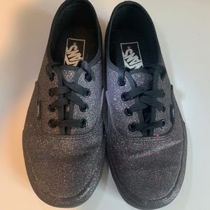 Vans Old Skool black glitter Women’s Size 6.5